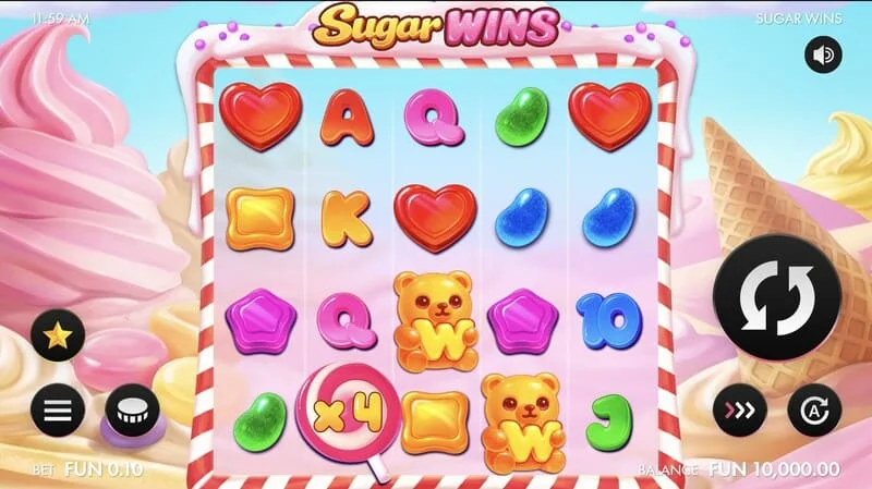 Sugar Wins - Scáileán Cluiche le Ríleanna 5x4